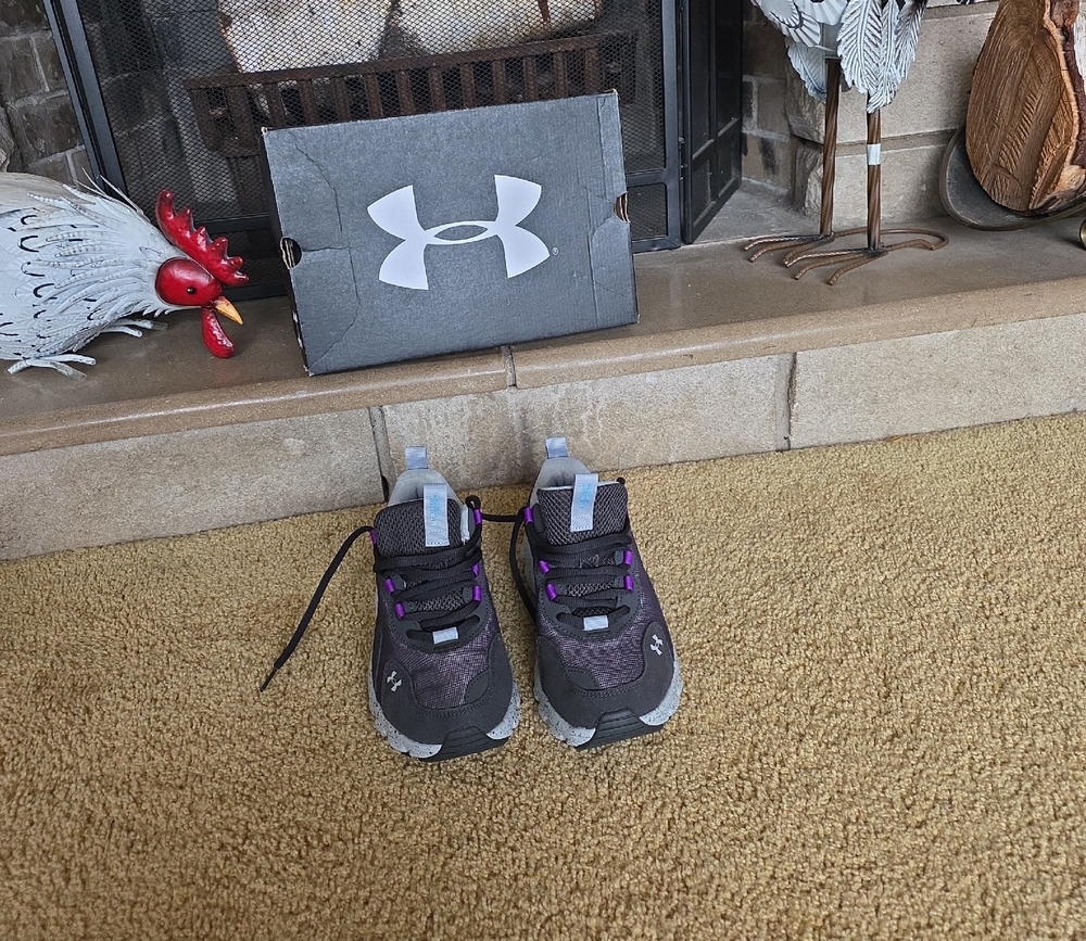 Under Armour Black and Purple Running Shoes